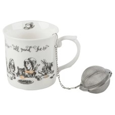 5200024 Чашка 300 мл с ситечком Алиса в Стране чудес V&A Kitchen Craft