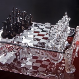 Avdeev Crystal С2003/35ч  Композиция "Хрустальные шахматы" черные 