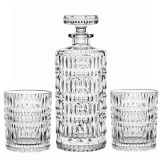 Набор для виски из 3 предметов (графин 0,75 л с пробкой и 2 стакана 304 мл), серия ETHNO