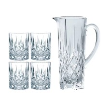 Набор 5 предметов кувшин + 4 стакана стекло, коллекция NOBLESSE