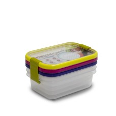 2311CA	Контейнер прямоугольный 400 мл разноцветный Omada, набор 3 шт