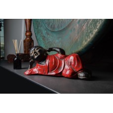 CC-BCSB-R Фигурка Будда - младенец, спящий, большой, красный, 40см, дерево, Chateau Collection