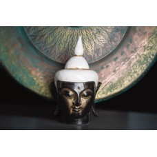 CC-BHB-PW Фигурка Голова Будды, большая, белая, 50см, полирезина, Chateau Collection