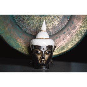 CC-BHB-PW Фигурка Голова Будды, большая, белая, 50см, полирезина, Chateau Collection