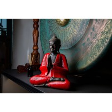  Фигурка Будда, сидящий в позе лотоса, большой, красный, 50 см, полирезина	 Chateau Collection