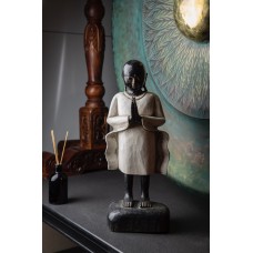 CC-MSTPB-W Фигурка Монах, стоящий в молитве, большой, белый, 50см, дерево, Chateau Collection