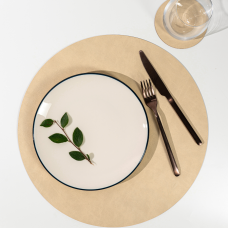 Подстановочная салфетка круг диаметр 38 см, кремовый, VERO