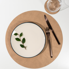 Подстановочная салфетка круг диаметр 38 см, песочный, VERO