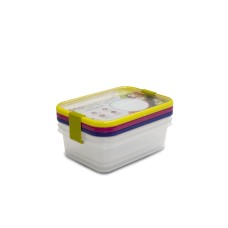 2321CA	Контейнер прямоугольный 1000 мл разноцветный Omada, набор 3 шт