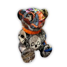 Скульптура Мишка Harley Davidson, (маленький), h30x15x25cm, Naor, Франция  Art-S/N/BHarley/30