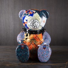 Скульптура Медведь HERMES (Большой), 40x29x33cm, Naor, Франция, цвет синий Art-S/N/BH/BL40