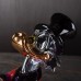 Скульптура Scrooge McDuck с бутылкой и саблей Красный, h40 см, хром/резина, Naor, Франция Art-S/N/MDRed/40