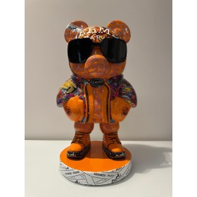 Скульптура Мишка Hermes в очках, H60 см, Naor, Франция Art-S/N/BHGlasses/60