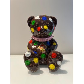 Скульптура Медвель LV (маленький), h30x15x25cm, Naor, Франция, коричневый с разноцветными пятнами Art-S/N/BLV/MCS30