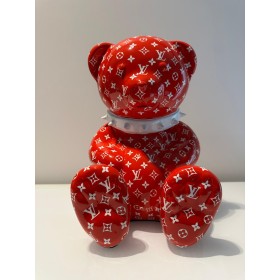Скульптура Медвель LV (маленький), h30x15x25cm, Naor, Франция, красный Art-S/N/BLV/RED30