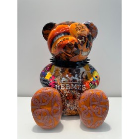 Скульптура Медведь Hermes (маленький), h30x15x25cm, Naor, Франция, желтый Art-S/N/BH/Y30