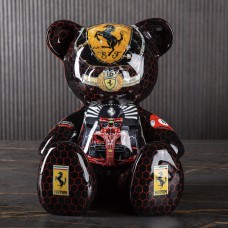 Скульптура Мишка Ferrari, H35 см, Naor, Франция Art-S/N/BF/35