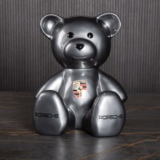 Скульптура Мишка Porsche, H35 см, Naor, Франция, цвет серый   Art-S/N/BP/GR35