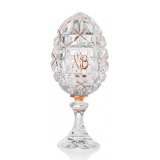 Хрустальный сувенир "Пасхальное яйцо" на ножке рисунок "Сетка" AVDEEV CRYSTAL
