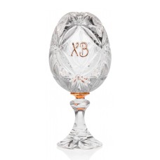 Хрустальный сувенир "Пасхальное яйцо" на ножке рисунок "Лепестки" AVDEEV CRYSTAL