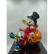 Скульптура Scrooge McDuck в мешке, золотой, h40 см, хром/резина, Naor, Франция    Art-S/N/MDBagGold/40