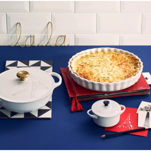 Кокотница 10см., 200мл., Eiffel Tower,каменная керамика цвет: белый, LE CREUSET, 71901100100400