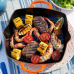 Гриль глубокий квадратный 30 см Огненная лава, Le Creuset, 20200300900422, Чугун