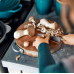 Нож разделочный 20 см с деревянной ручкой, Le Creuset, 98000420000200, Дамасская сталь