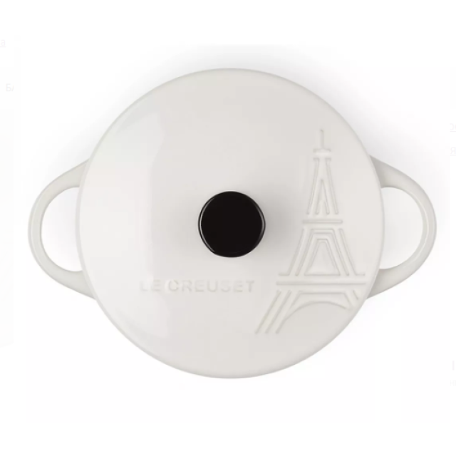 Кокотница 10см., 200мл., Eiffel Tower,каменная керамика цвет: белый, LE CREUSET, 71901100100400