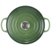Кастрюля круглая 24 см, Зелёный бамбук, стальная ручка, LE CREUSET, 21177244082430, чугун
