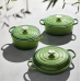 Кастрюля круглая 24 см, Зелёный бамбук, стальная ручка, LE CREUSET, 21177244082430, чугун