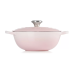 Казан 24 см Светло-розовый, стальная ручка, чёрная эмаль, Le Creuset, 21114247770430, Чугун