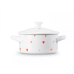 Кокотница 10 см с принтом «Сердце» Белый, Le Creuset, 81901100101830, Керамика
