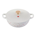 Казан HEARTS 22 см, металлическая ручка золотого цвета, светлая эмаль, Le Creuset, 21074228451449, Чугун