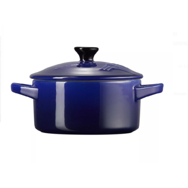 Кокотница 10см., 200мл., Eiffel Tower,каменная керамика цвет: индиго, LE CREUSET, 71901104800400