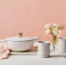 Казан HEARTS 22 см, металлическая ручка золотого цвета, светлая эмаль, Le Creuset, 21074228451449, Чугун