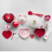 Казан HEARTS 22 см, металлическая ручка золотого цвета, светлая эмаль, Le Creuset, 21074228451449, Чугун