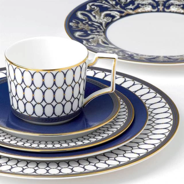 Набор десертных тарелок, 5шт, 20 см, "Renaissance Gold" Wedgwood, фарфор