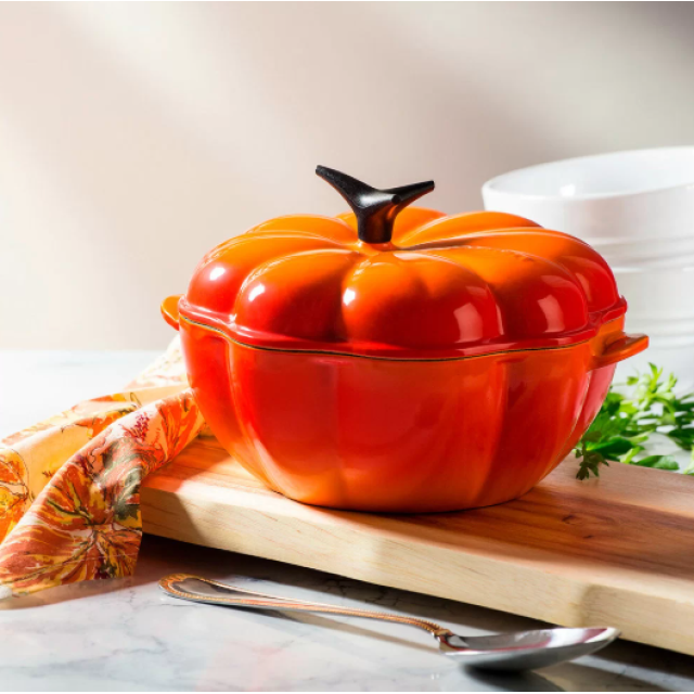 Кокотница «Тыква» 350 мл Огненная лава, Le Creuset, 61802350900003, Керамика