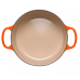 Кастрюля круглая 24 см Огненная лава, стальная ручка, Le Creuset, 21177240902430, Чугун
