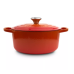 Кастрюля круглая 24 см Огненная лава, стальная ручка, Le Creuset, 21177240902430, Чугун