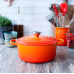 Кастрюля круглая 24 см Огненная лава, стальная ручка, Le Creuset, 21177240902430, Чугун