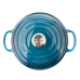 Кастрюля круглая 24 см Лазурь, стальная ручка, Le Creuset, 21177246422430, Чугун