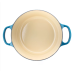 Кастрюля круглая 24 см Лазурь, стальная ручка, Le Creuset, 21177246422430, Чугун