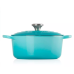 Кастрюля круглая 24 см Бирюза, стальная ручка, Le Creuset, 21177241702430, Чугун
