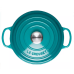 Кастрюля круглая 24 см Бирюза, стальная ручка, Le Creuset, 21177241702430, Чугун