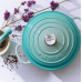 Кастрюля круглая 24 см Бирюза, стальная ручка, Le Creuset, 21177241702430, Чугун