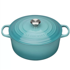 Кастрюля круглая 24 см Бирюза, стальная ручка, Le Creuset, 21177241702430, Чугун