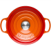 Кастрюля круглая 26 см Огненная лава, стальная ручка, Le Creuset, 21177260902430, Чугун