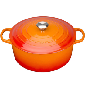 Кастрюля круглая 26 см Огненная лава, стальная ручка, Le Creuset, 21177260902430, Чугун